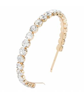 Serre-tête mariage doré grands strass