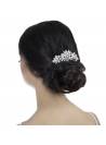 Peigne mariage fleur et perles cristaux Sofia