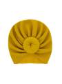 Turban fille boule tissu stretch jaune
