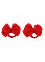 Elastique chouchou nœud rouge 7 cm