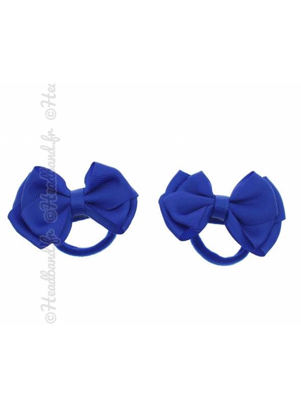 Lot de 2 élastiques bleu rouge 7 cm