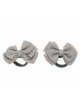 Lot de 2 élastiques nœud gris 7 cm