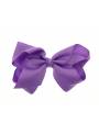 Grande barrette noeud 11 cm mauve