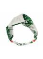 Headband flamand rose palmier blanc