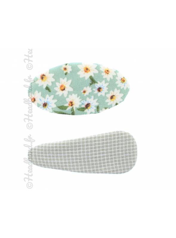 Lot de 6 mini-pinces pailletées violet