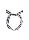 Bandeau oreilles lapin rayé marine et blanc