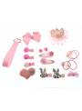 Boîte cadeau 18 accessoires cheveux fille rose