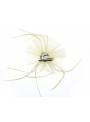 Mini chapeau tulle ivoire porté