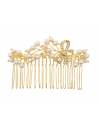 Peigne mariage noeud strass doré Mila