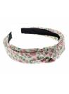 Serre-tête femme motif fleur rose