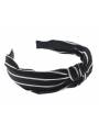 Serre-tête turban rayures blanc et noir