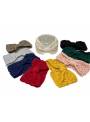 Bandeau hiver maille noeud rouge