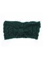 Bandeau hiver maille noeud vert