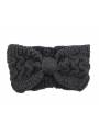 Bandeau hiver maille noeud noir