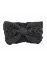 Bandeau hiver maille noeud noir