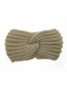 Bandeau laine synthétique croisé beige