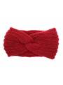 Bandeau laine synthétique croisé rouge
