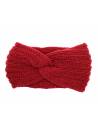 Bandeau laine synthétique croisé rouge