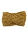 Bandeau maille chenille beige