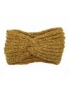 Bandeau maille chenille jaune