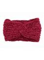 Bandeau maille chenille bordeaux