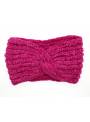 Bandeau maille chenille fushia