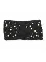 Bandeau tricot avec perles noir