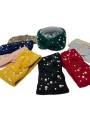 Bandeau tricot avec perles vert