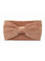 Bandeau velours noeud rose