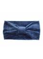 Bandeau tricot avec perles bleu