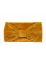 Bandeau velours noeud jaune