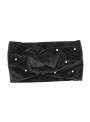 Bandeau turban velours noir perles