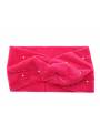 Bandeau turban velours perles fushia