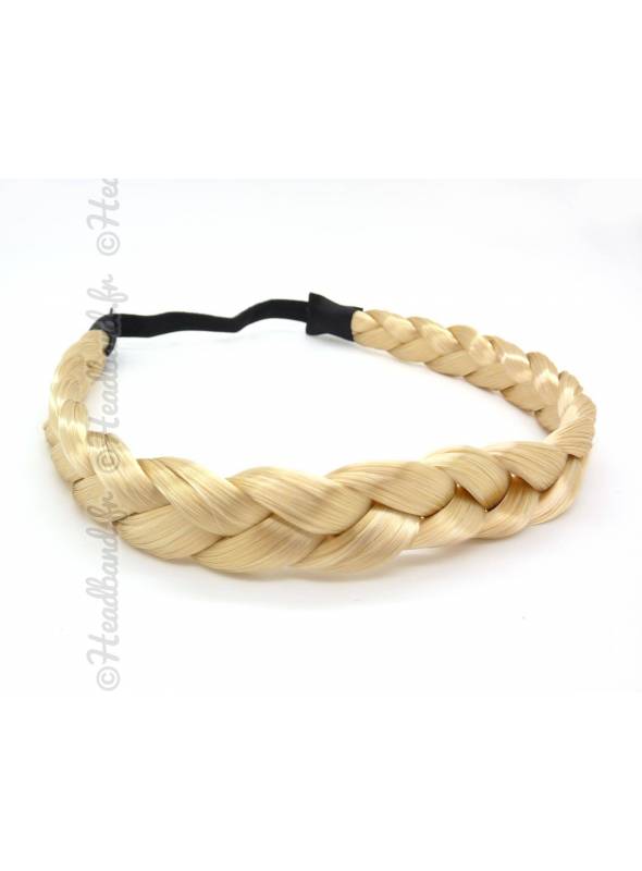 Headband tresse cheveux blond platine