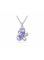 Collier butterfly cristal violet