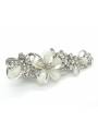 Pince clip strass fleur nacrée