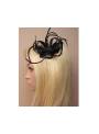 Barrette noire à plumes porte