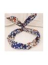 Bandeau imprimé vintage bleu