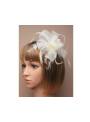 Barrette bibi tulle crème porté