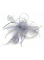 Barrette bibi tulle gris