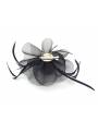 Mini chapeau tulle noir dos