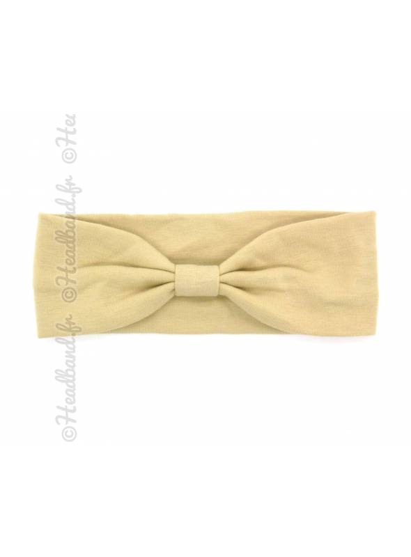 Headband jersey beige