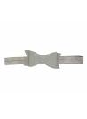 Headband noeud cuir gris