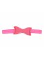 Headband noeud cuir fushia