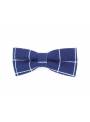 Noeud motif tartan bleu