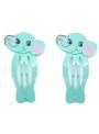 Barrettes clic-clac éléphant zoom
