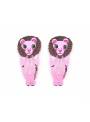 Barrettes clic-clac lion rose