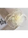 Mini chapeau tulle ivoire