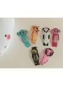 Barrettes clic-clac lion rose