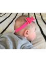 Headband noeud cuir fushia